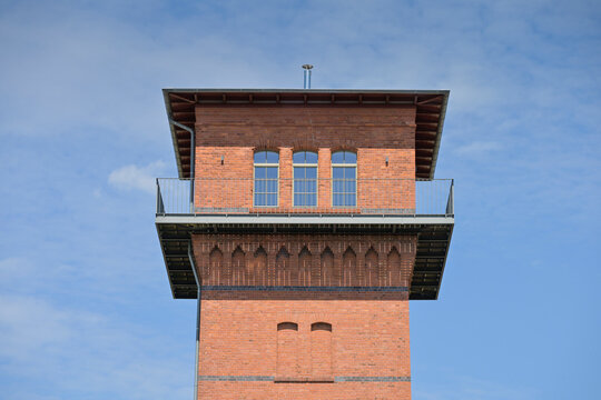 Historischer Wasserturm auf dem Gel&auml;nde ehemaliges Gef&auml;ngnis Rummelsburg, Bezirk Lichtenberg, Berlin, Deutschland