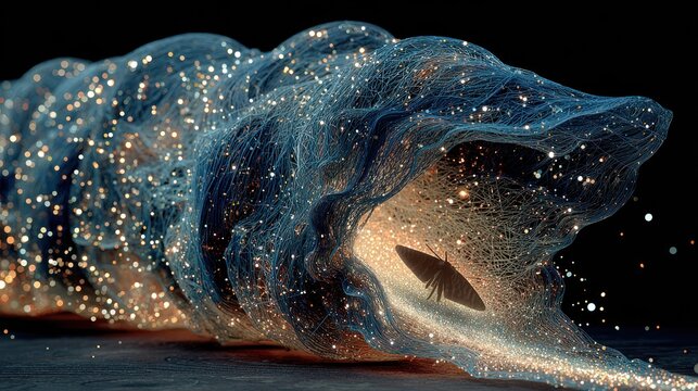 Elysia sea slug closeup profile.