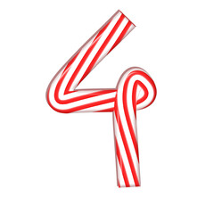 Obraz premium Candy Cane Number 4 Christmas Holiday