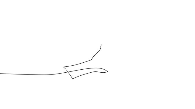 Arm Showing Thumb Up Continuous Line Animation For Success Concept