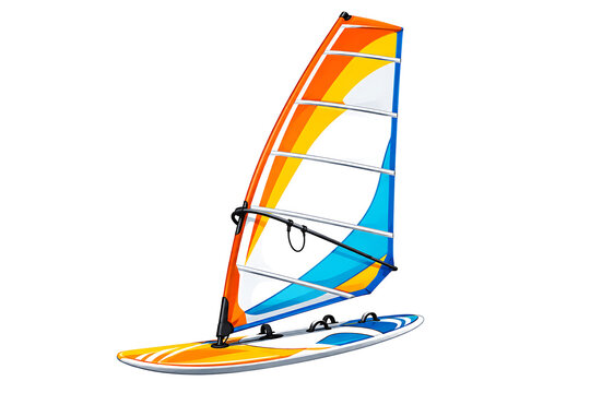 colorful windsurfer vector on white background