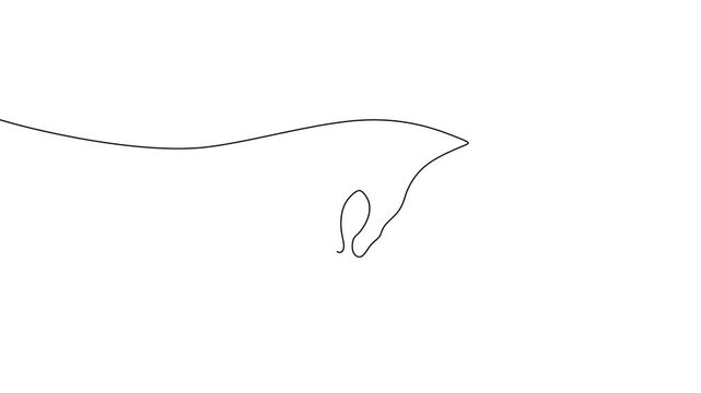 Hand Giving Donation Continuous Line Art Animation For Charity Concept