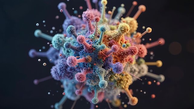 Colorful Exploration of Microbial Structures in Motion