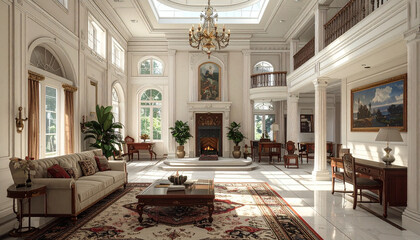 Obraz premium Elegant interior luxurious living room