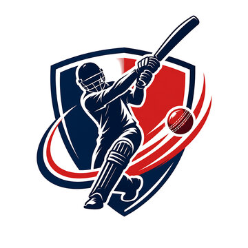 Cricket Player Logo Concept