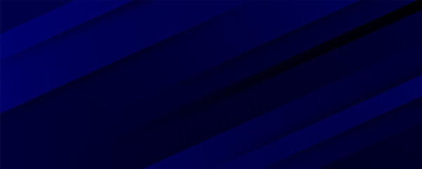 Obraz premium Abstract dark blue background with diagonal stripes and elegant geometric layers for tech banner design