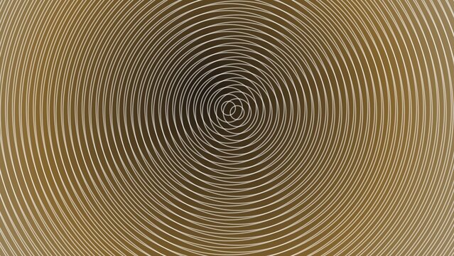 Golden concentric circles abstract pattern