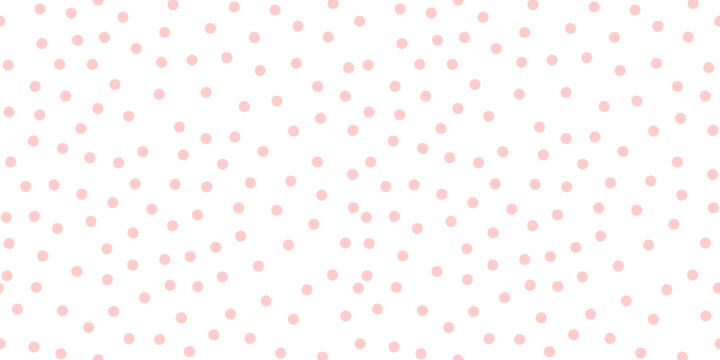 Polka bg pattern with seamless background of dots. Vector cover for backdrop design features simple dot. Repeat and round texture for wallpaper or fashion print use confetti.
