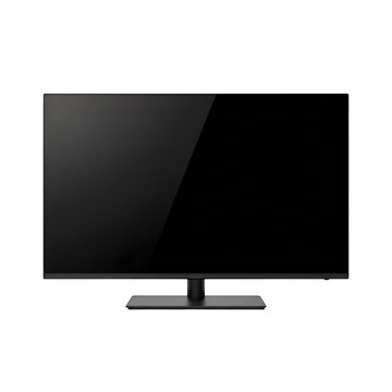 Modern flat screen monitor on black stand