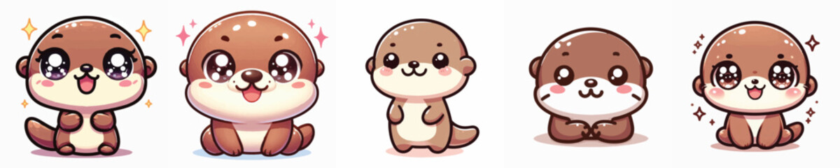 Vector of a cute cartoon otter character © FirdianKrisna