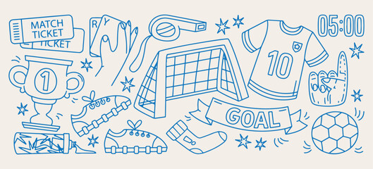 soccer goal match day, football game sports sketch, dynamic soccer field doodle, athletic goal post graphic, active sports day theme, team competition line art, soccer match excitement art, energetic  © Geetaroy
