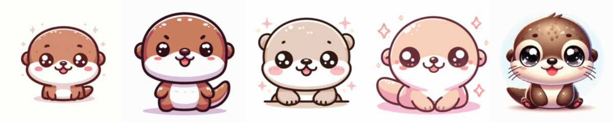 Vector of a cute cartoon otter character © FirdianKrisna