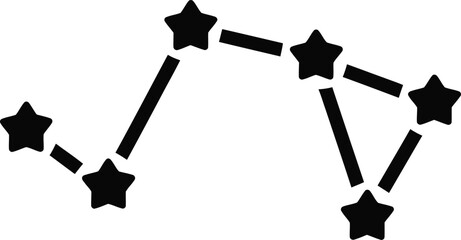 Silhouette vector illustration of a simple star constellation celestial design © Md