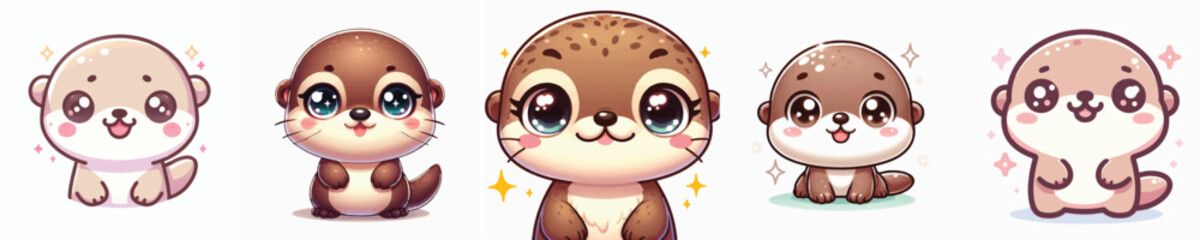 Vector of a cute cartoon otter character © FirdianKrisna