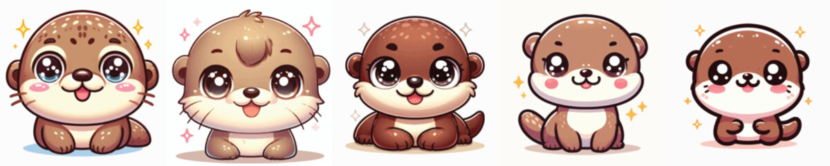 Vector of a cute cartoon otter character © FirdianKrisna