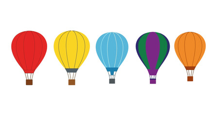 Colorful Hot Air Balloons Flying in Sky - Vibrant Adventure and Travel Concept © Wismilak