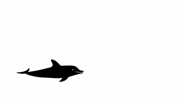 Animated GIF of dolphin silhouettes swimming and jumping