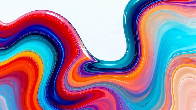 Colorful liquid wave pattern