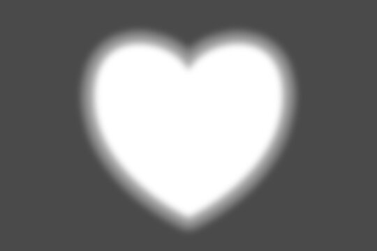 shadow overlay heart shape spotlight effect isolated on transparent background