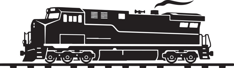 Black train engine, locomotive vector, railway transportation, industrial icon © Graphic Boss