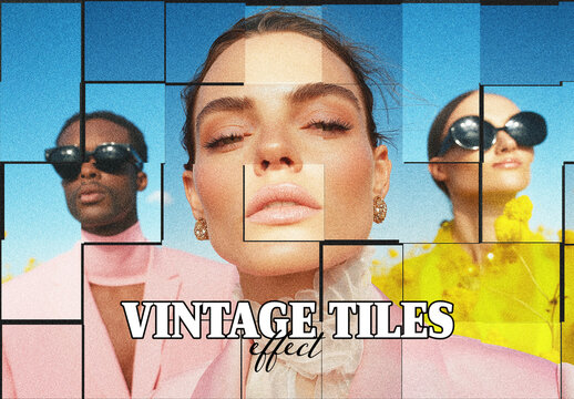 Vintage Tiles Photo Effect