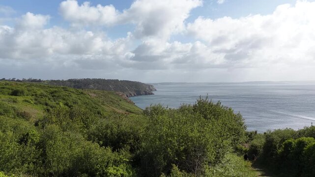 Cape of the Goat Crozon peninsula in western Brittany, France Armorique Regional Nature Park