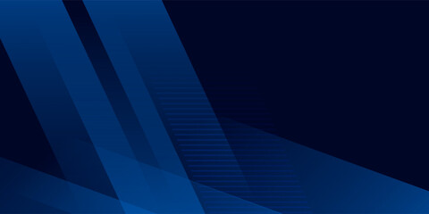 Obraz premium Modern corporate presentation cover background with dark blue digital shapes.