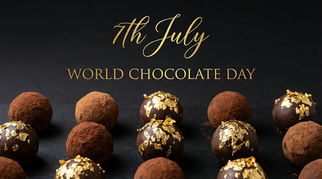 Gourmet chocolate truffles for world chocolate day 7th july with chocolate