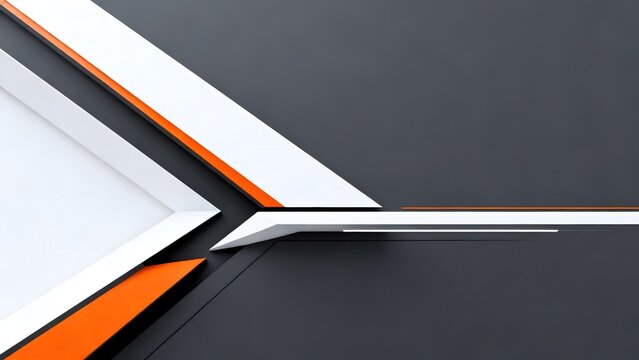 Abstract geometric design with orange white and gray