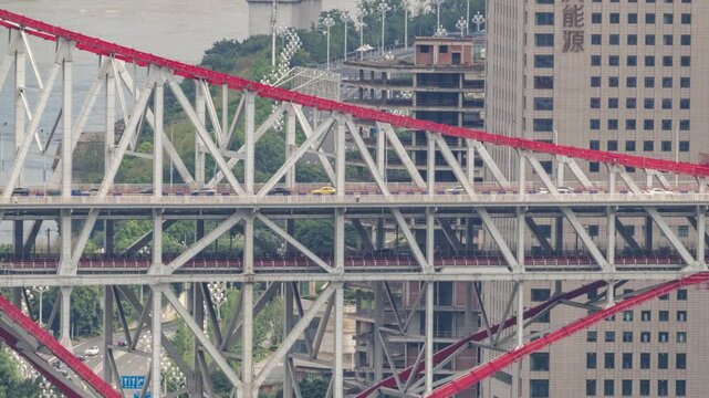 Chongqing city street scene detail