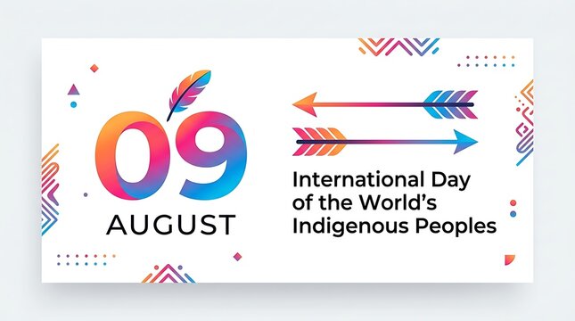 International day of the world's indigenous peoples colorful design 9 august