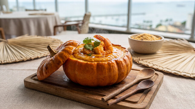 Bob&oacute; de Camar&atilde;o in Pumpkin Bowl