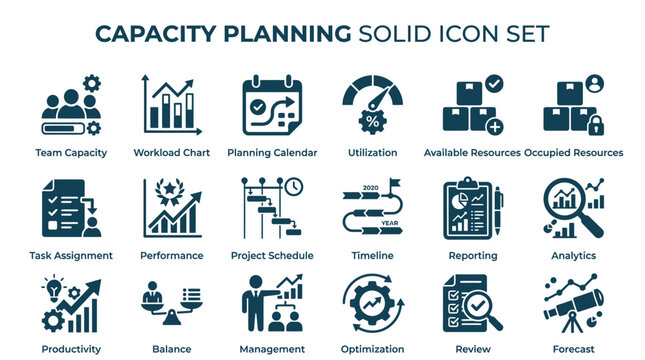 Capacity planning icons show output.