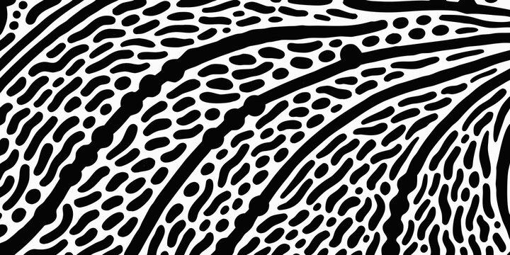 Zebra stripe pattern black and white vector illustration