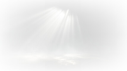 Volumetric white light rays shining down with spotlight effect PNG © Серёга Гончаренко