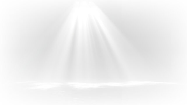 White glow beam with stage light effect and god rays PNG
