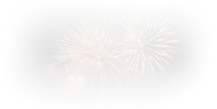 Bright fireworks overlay with magical celebration sparkle PNG