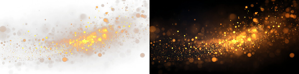 Golden light particles with elegant festive sparkle PNG © Светлана Гончаренко