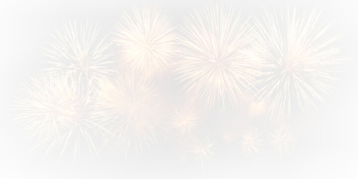 Bright festive explosion with glowing transparent fireworks PNG