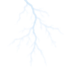 Glowing blue lightning bolts PNG isolated on transparent background with vivid electric discharge, radiant sparks and realistic thunderstorm illumination effect © Mirinda