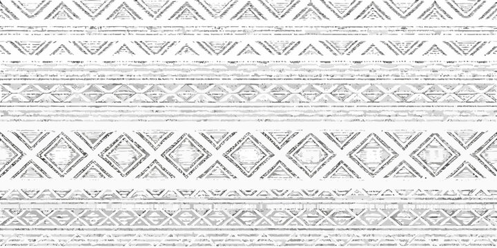 Geometric pattern with chevron and diamond motifs black and white