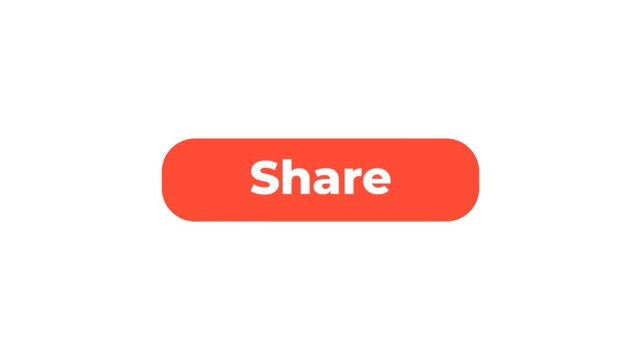 Animated share Button on white Background