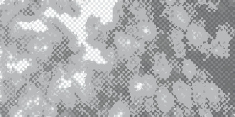 Pixelated camouflage pattern with grayscale tones and square blocks © gita