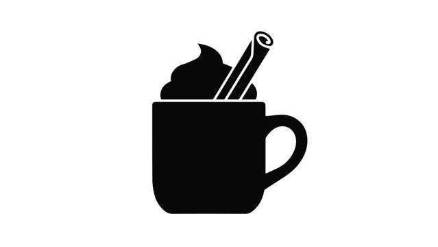 Close-up of a black coffee mug with a spoon and stirrer on a dark surface with warm ambient lighting