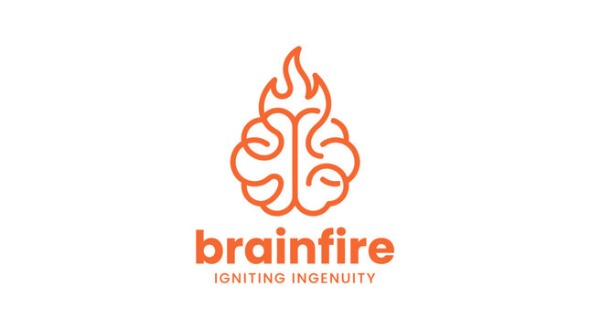 Brainfire logo with a stylized brain on fire, representing ingenuity and innovation.