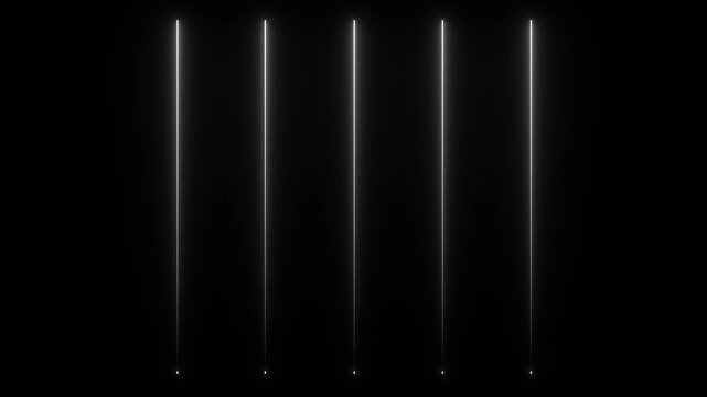 Abstract glowing rainbow color neon lines motion background. Neon lights blinking lines moving animation.