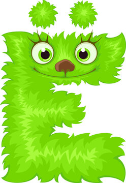 Alphabet . Cute monster letter.Cyrillic alphabet.	