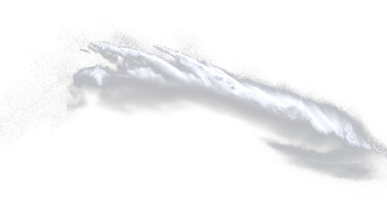 Fototapeta premium White tapioca flour explosion with fine dust cloud isolated background