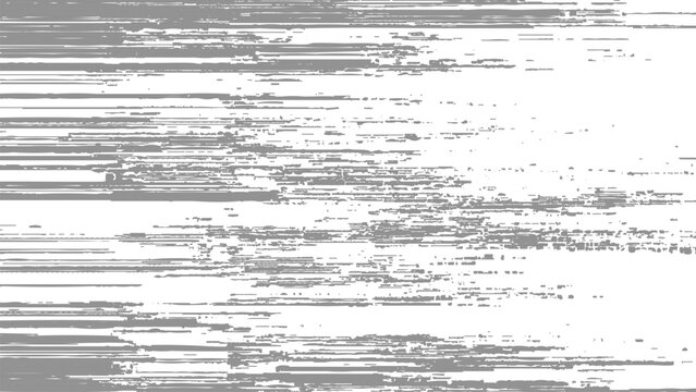 Abstract black and white glitch texture background, digital pixel distortion horizontal speed line overlay pattern