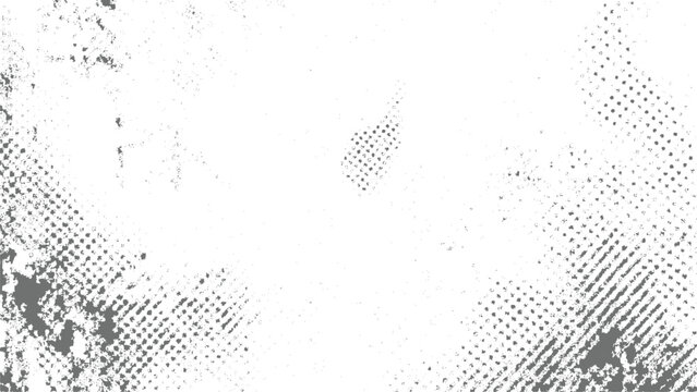 Abstract grey grunge texture background with halftone dot pattern overlay and distressed comic book style elements.